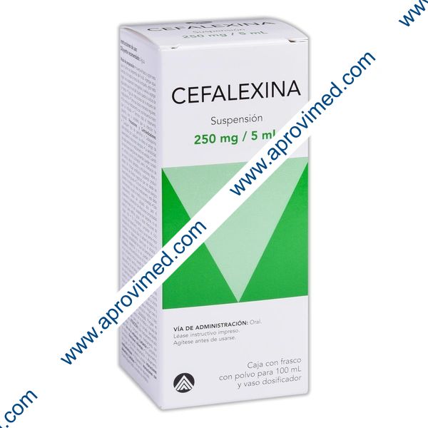 CEFALEXINA (Medigen) SUSP. Fco. 100 ML. 250 MG/5 ML.