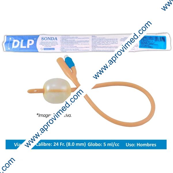 SONDA FOLEY de LÁTEX (DLP) 2V/GLB 5/Cal. 24 Fr. c/1 Pza.