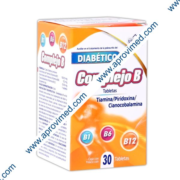 COMPLEJO B DIABÉTICO (Ultra) c/30 TABS. 100/5/0.05 MG.