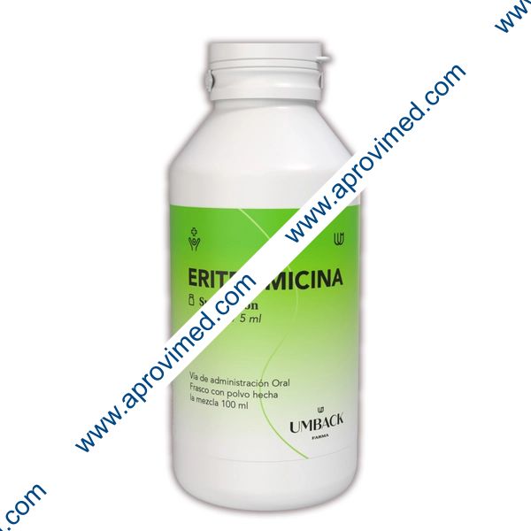 ERITROMICINA (Umback) SUSP. Fco. 100 ML. 250 MG/5 ML.
