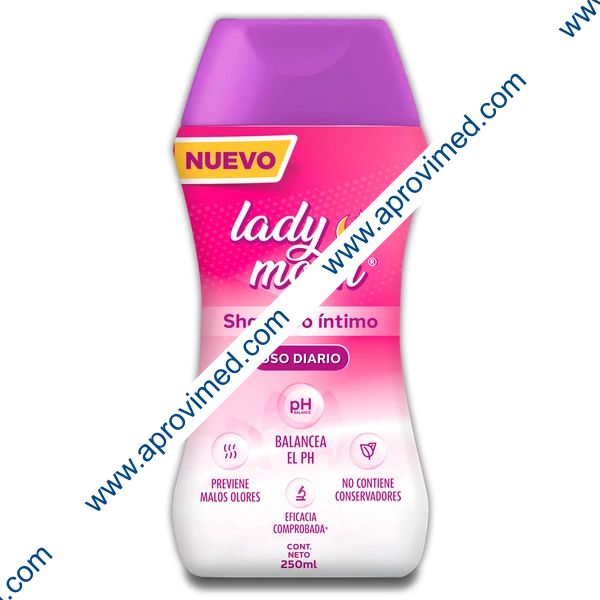LADY MOON Shampoo Íntimo Uso Diario BALANCE PH Fco. 250 ML.