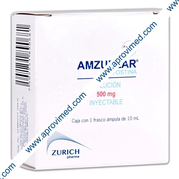 AMZUPLAR Sol. Iny. c/1 FCO. AMP. 500 MG.