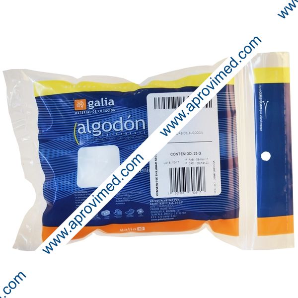 ALGODON TORUNDAS (Galia) Bolsa c/ 25 G.