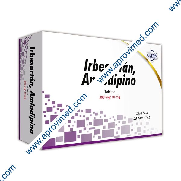 IRBESARTÁN/AMLODIPINO (Ultra) c/28 TABS. 300/10 MG.