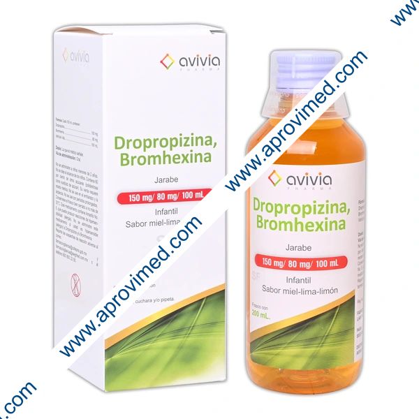 DROPZINA./BROMXINA. (Avivia) JBE. INF. Sab. M-L-L Fco. 200 ML. 150-80 MG/100 ML.