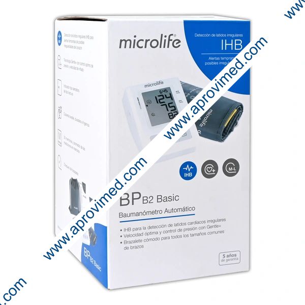 BAUMANÓMETRO AUTOMÁTICO BRAZALETE (Microlife) MOD. BPB2 BASIC.
