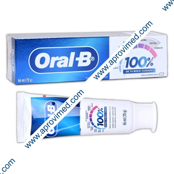 ORAL-B 100% PASTA DENTAL Sab. Menta TUBO c/66 ML. (70 G).