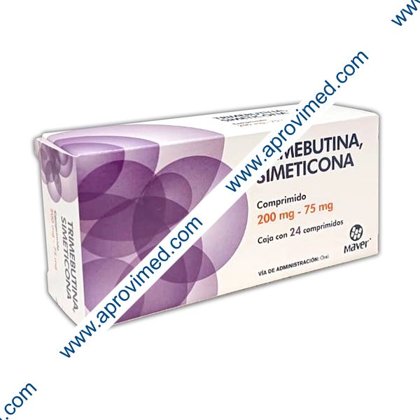 TRIMEBUTINA/SIMETICONA (Maver) c/24 COMPS. 200/75 MG.