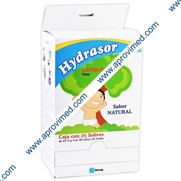 HYDRASOR POLVO Sabor NATURAL Exhib. c/25 SOBS. 27.9 G.