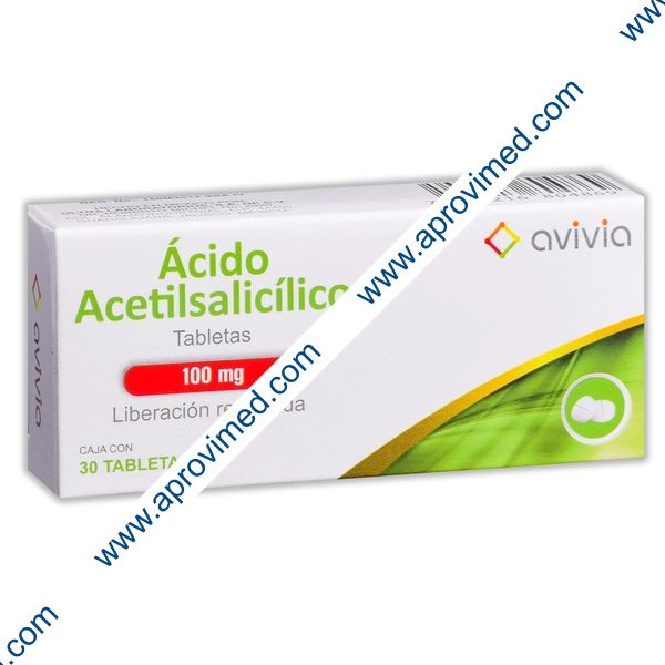 ÁCIDO ACETILSALICÍLICO (Avivia) c/30 TABS. L.R. 100 MG.