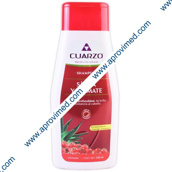 SHAMPOO SÁBILA y JITOMATE (Cuarzo) Fco. 550 ML.