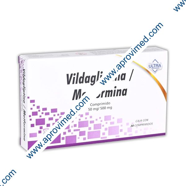 VILDAGLIPTINA/METFORMINA (Ultra) c/30 COMPS. 50/500 MG.
