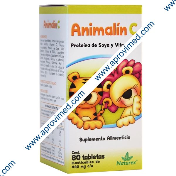 ANIMALIN-C c/80 TABS. Masticables 480 MG.