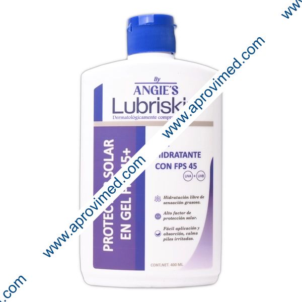 LUBRISKIN PROTECTOR SOLAR EN GEL FPS 45+ Fco. 400 ML.