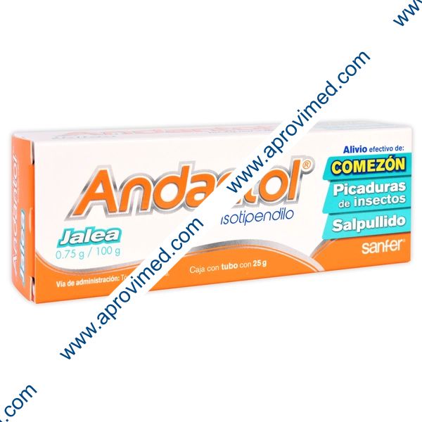 ANDANTOL JALEA TÓPICA Tubo c/25 G. 0.75 G/100 G.