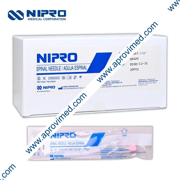 AGUJA ESPINAL (Nipro) 18Gx3.1/2"(90mm) Cja. c/20 Pzs.
