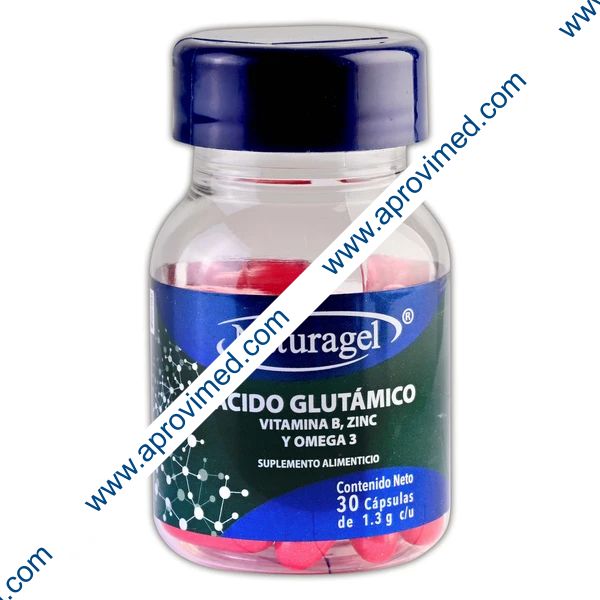 ÁCIDO GLUTÁMICO/VIT. B/ZINC y OMEGA-3 c/30 CAPS. 1.3 G.
