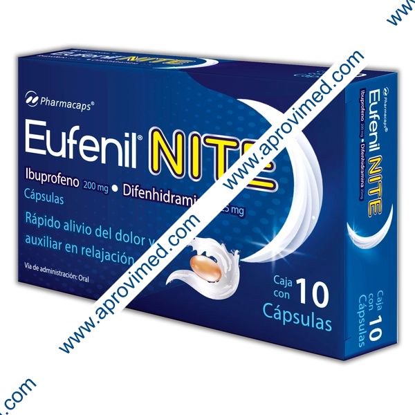 EUFENIL NITE c/10 CAPS. 200/25 MG.