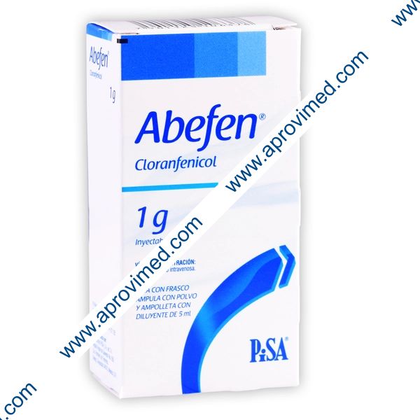 ABEFEN Sol. Iny. c/1 FCO. AMP. 1 G/5 ML.