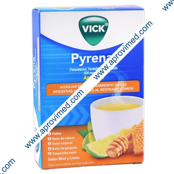 VICK PYRENA Sab. MIEL-LIMÓN c/5 SOBS. 5 G. Granulado 500/10 MG.