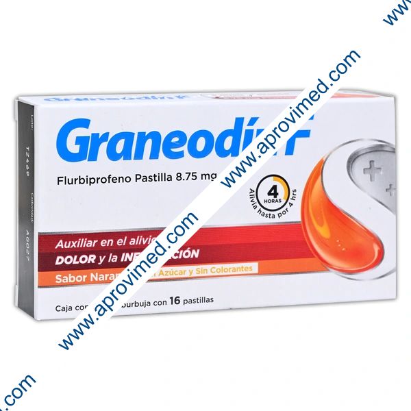 GRANEODÍN F c/16 PASTILLAS Sab. Naranja s/Azúcar 8.75 MG