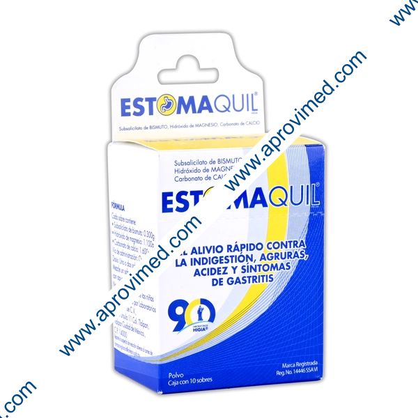 ESTOMAQUIL Display c/10 SOBS. 3 G. POLVO 0.300-1.100-1.600 G.