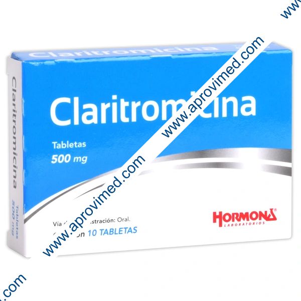 CLARITROMICINA (Hormona) c/10 TABS. 500 MG.