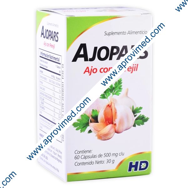 AJOPARS c/60 CAPS. 500 MG.