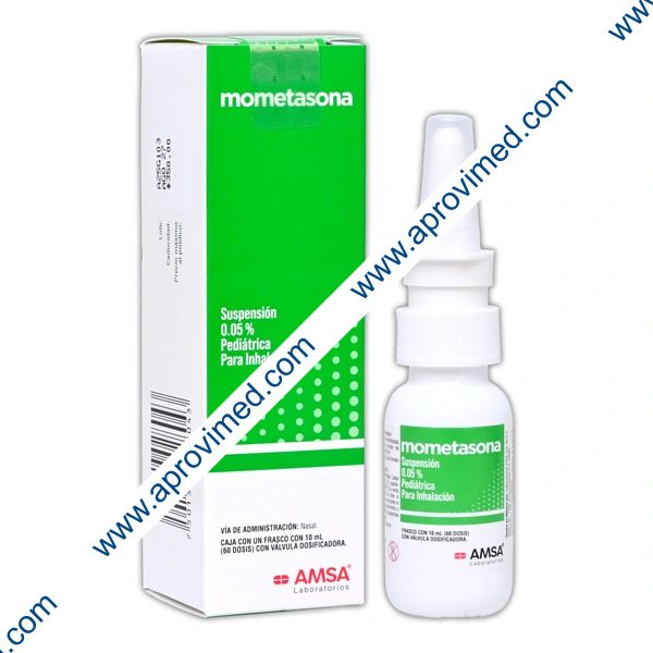 MOMETASONA (Amsa) SUSP. PED. p/INHALACIÓN NASAL 0.05% Fco.10 ML.c/60 Ds. 50 MCG.