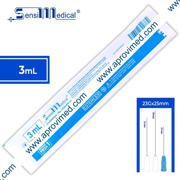 JERINGA  3 mL. (SensiMedical) c/AGUJA 23Gx25mm. c/1 Pza.