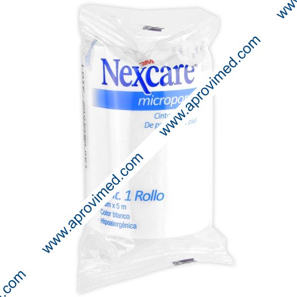NEXCARE MICROPORE Rollo Col. Blanco A: 5cm. (2"); L: 5m. Bolsa c/1 Pza.