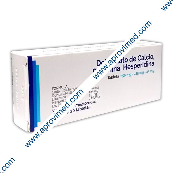 DOBESILATO DE CALCIO/DIOSMINA/HESPEREDINA (Teva) c/20 TABS. 250/225/25 MG.
