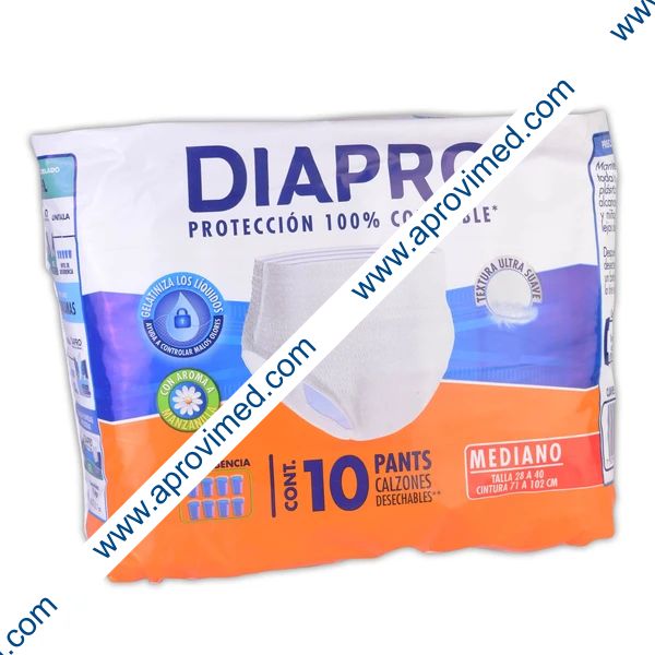 DIAPRO PANTS Mediano (Talla 28-40 / 71-102cm) UNISEX c/10 Pzs.