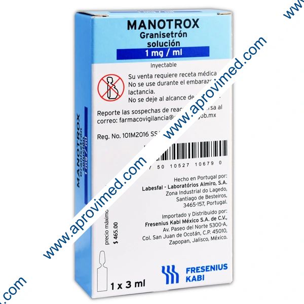 MANOTROX Sol. Iny. c/1 AMPTA. 3 ML. 1 MG/1 ML.