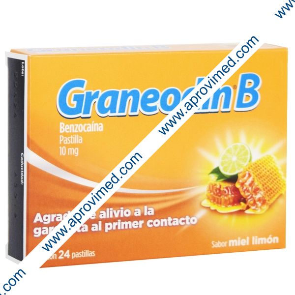 GRANEODÍN B c/24 PASTILLAS Sab. Miel-Limón 10 MG.