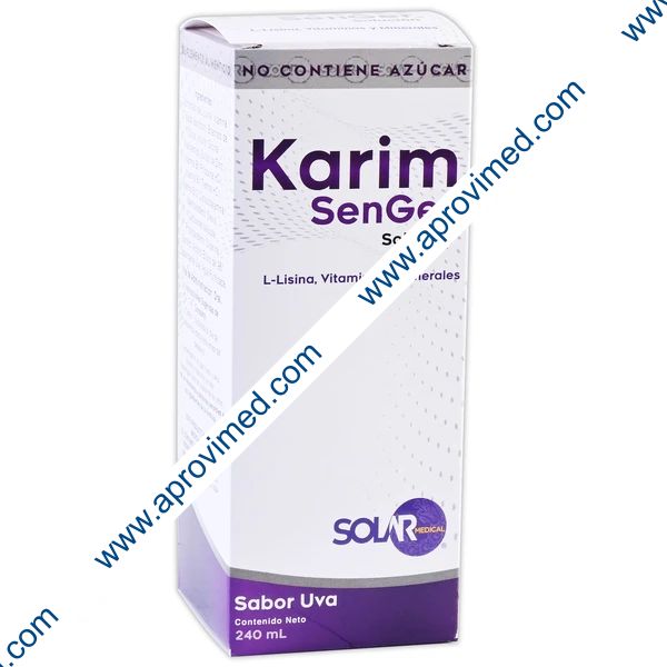 KARIM SENGER SOLUCIÓN Sabor Uva Fco. 240 ML.