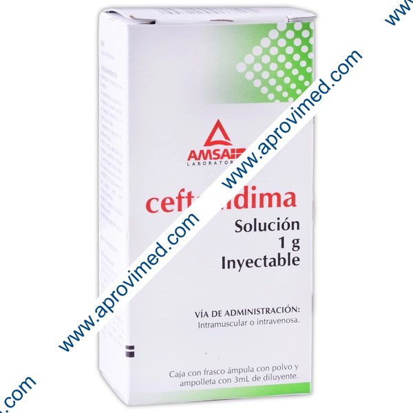 CEFTAZIDIMA (Amsa) Sol. Iny. IM. ó IV. c/1 FCO. AMP. 1 G/3 ML.