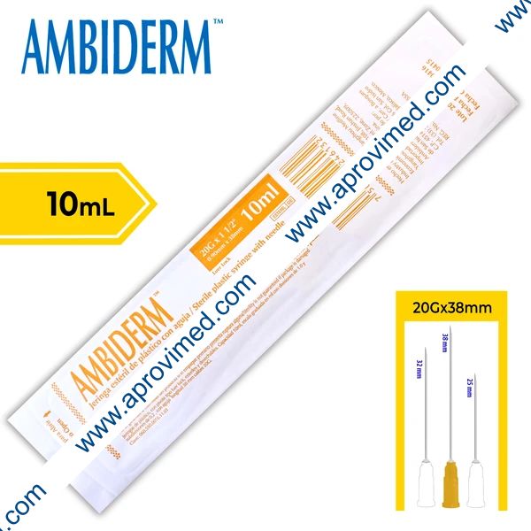 JERINGA 10 mL. (Ambiderm) c/AGUJA 20Gx38mm. c/1 Pza.