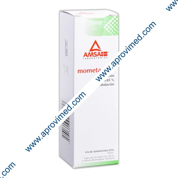 MOMETASONA (Amsa) SUSP. p/INHALACIÓN NASAL 0.05% Fco. 18 ML. c/140 Dosis 50 MCG.
