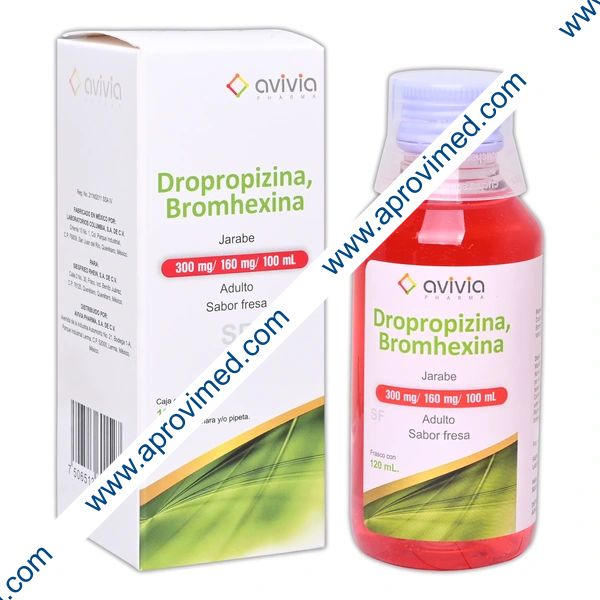 DROPZINA./BROMXINA. (Avivia) JBE. AD. Sab. Fresa Fco. 120 ML. 300-160 MG/100 ML.