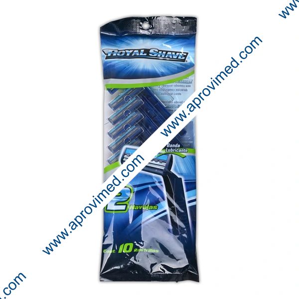 RASTRILLO HOMBRE (Royal Shave) c/2 NAVAJAS Bolsa c/10 Pzs.