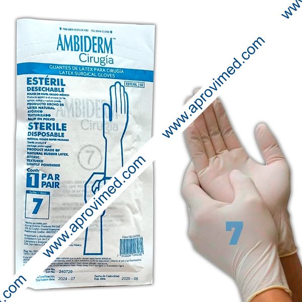 AMBIDERM GUANTES LTX CIRUGÍA Estéril Talla 7 c/1 PAR.