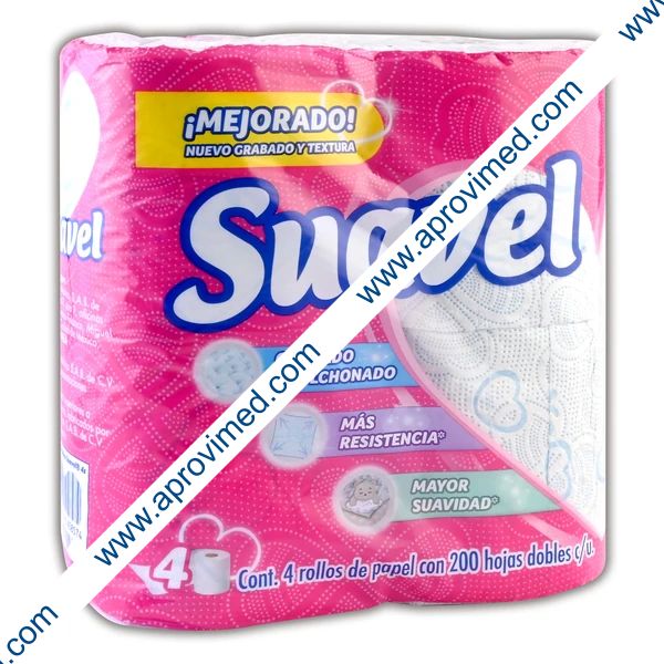 SUAVEL Rollo c/200 Hojas Dobles Paq. c/4 Pzs.