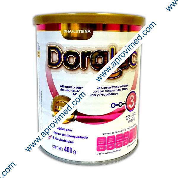 DORALAC 3 (12-36 Meses) LECHE en POLVO Lata c/400 G.