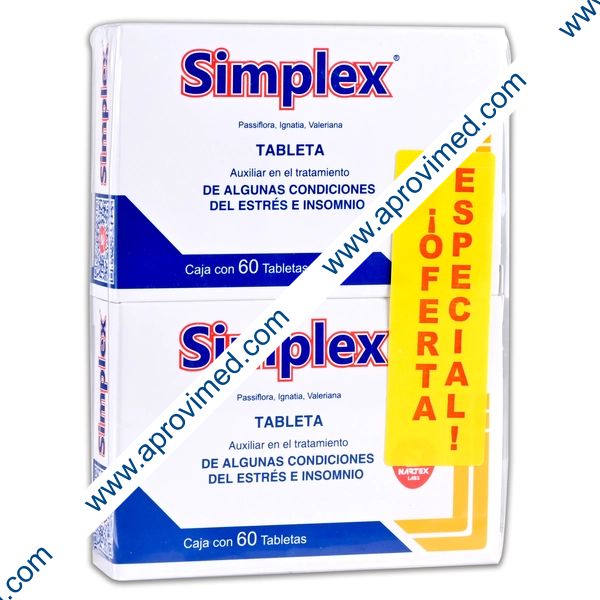 SIMPLEX c/60 TABS. 3D/3D/3D. (2 Pack).