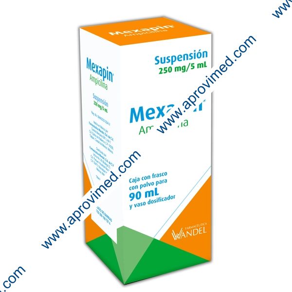 MEXAPIN SUSP. Fco. 90 ML. 250 MG/5 ML.
