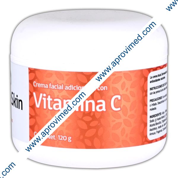 DERMASKIN Crema Facial Humectante Con VITAMINA C Tarro c/120 G.