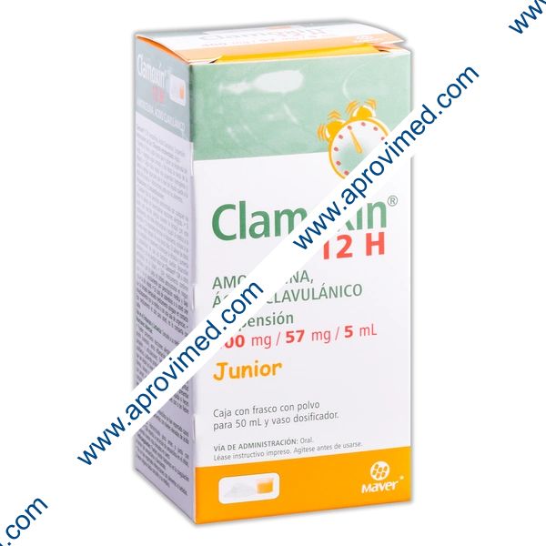 CLAMOXIN 12H SUSP. Junior Fco. 50 ML. 400-57 MG/5 ML.