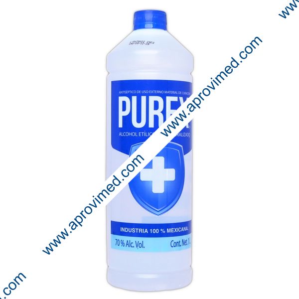 ALCOHOL ETÍLICO Desnaturalizado (Purex) 70% Fco. 1000 ML.