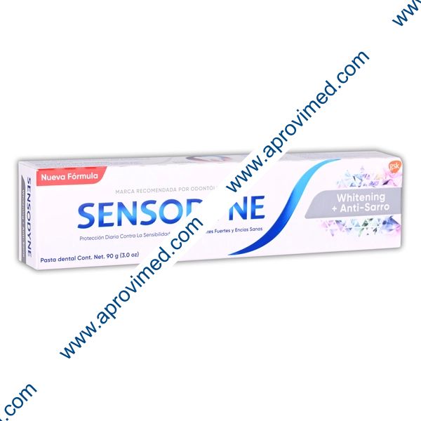 SENSODYNE WHITENING+ANTI-SARRO Crema Dental TUBO c/ 90 G.